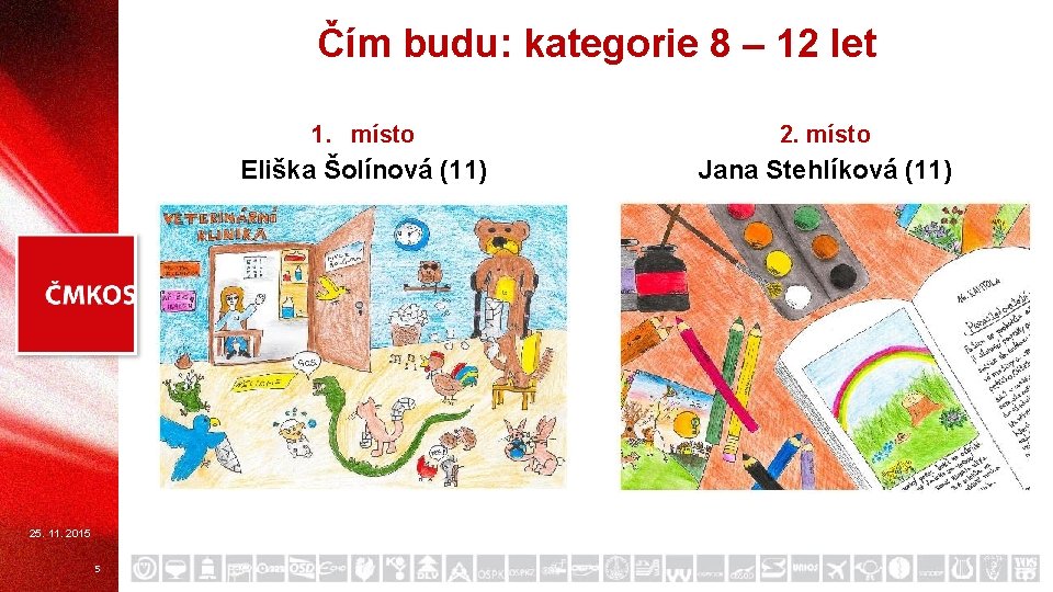 Čím budu: kategorie 8 – 12 let 25. 11. 2015 5 1. místo 2.