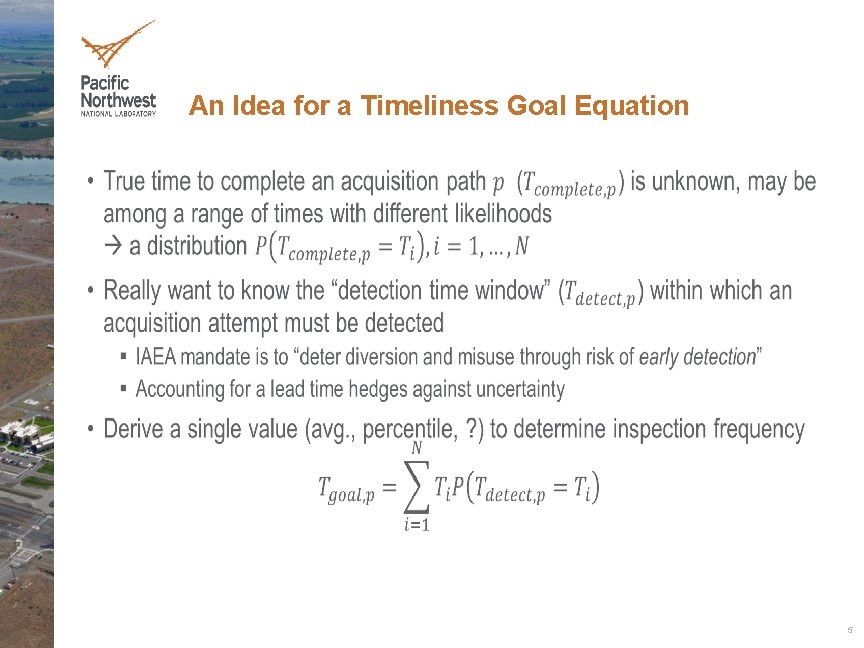 An Idea for a Timeliness Goal Equation • 5 