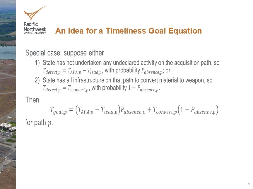 An Idea for a Timeliness Goal Equation • 6 
