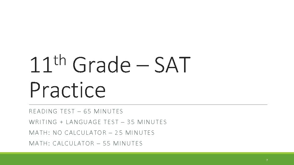 th 11 Grade – SAT Practice READING TEST – 65 MINUTES WRITING + LANGUAGE th 11 Grade – SAT Practice READING TEST – 65 MINUTES WRITING + LANGUAGE
