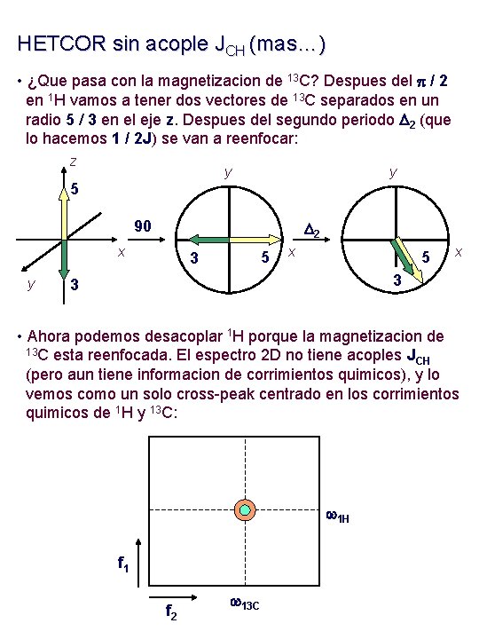 HETCOR sin acople JCH (mas…) • ¿Que pasa con la magnetizacion de 13 C?