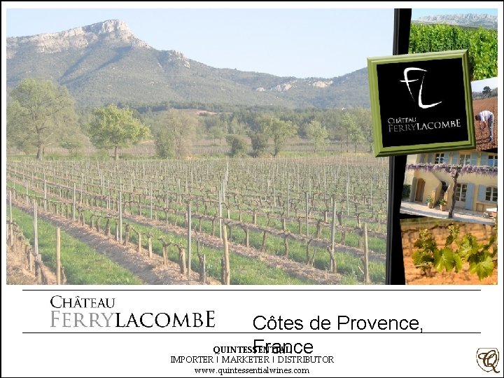 Côtes de Provence, QUINTESSENTIAL France IMPORTER | MARKETER | DISTRIBUTOR www. quintessentialwines. com 