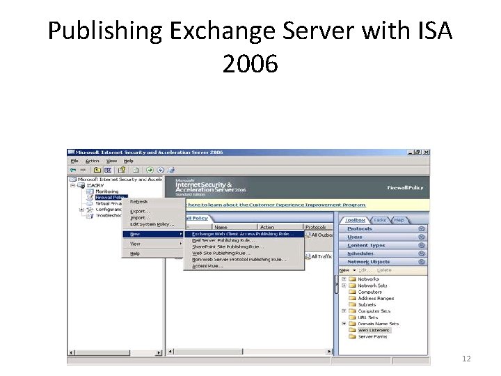 Publishing Exchange Server with ISA 2006 12 