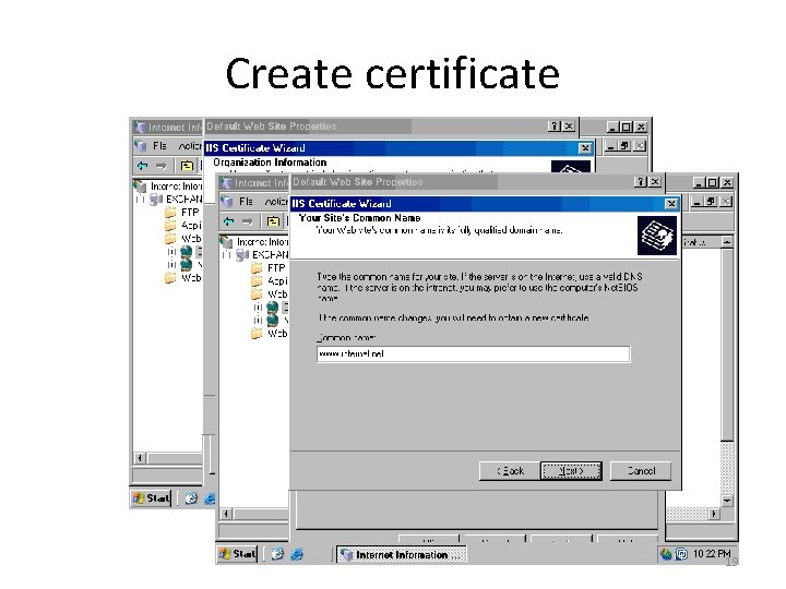 Create certificate 19 