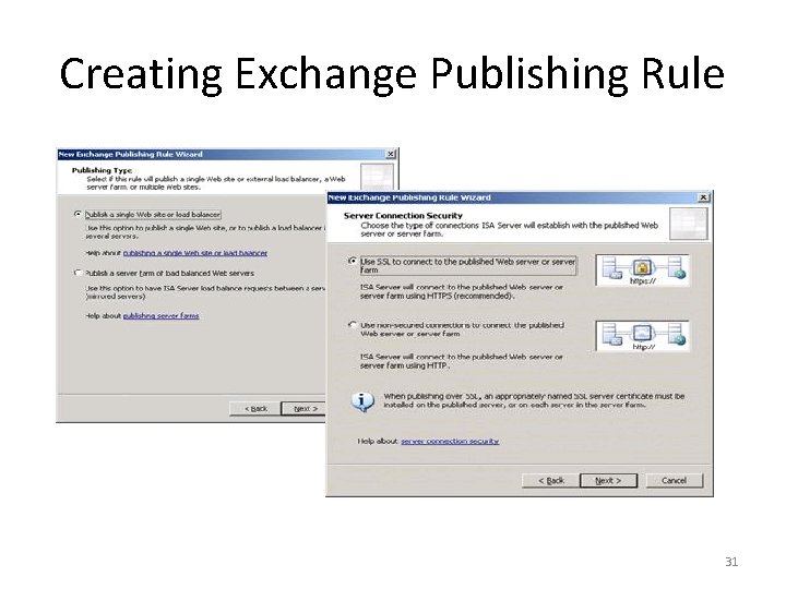 Creating Exchange Publishing Rule 31 