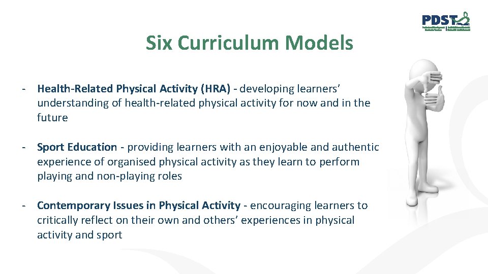 Six Curriculum Models - Health-Related Physical Activity (HRA) - developing learners’ understanding of health-related
