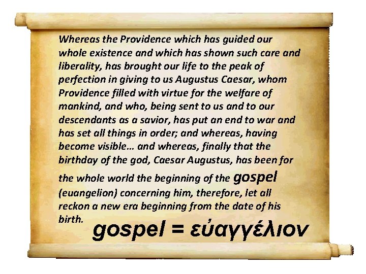 Whereas the Providence which has guided our whole existence and which has shown such