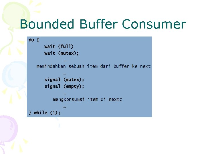 Bounded Buffer Consumer 