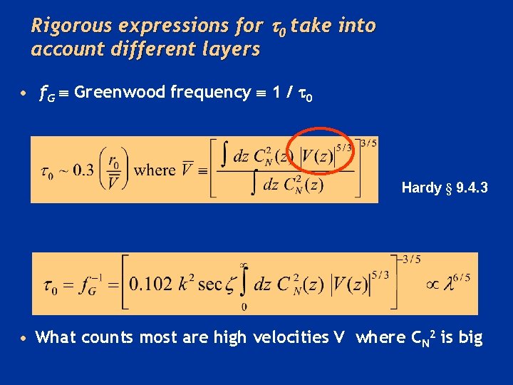 Rigorous expressions for 0 take into account different layers • f. G Greenwood frequency