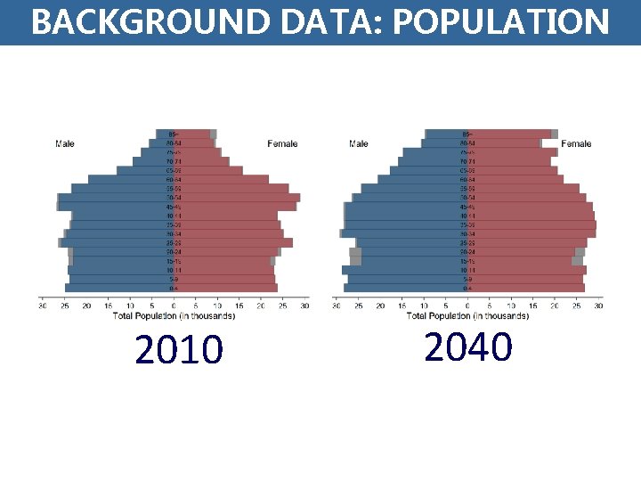 BACKGROUND DATA: POPULATION 2010 2040 