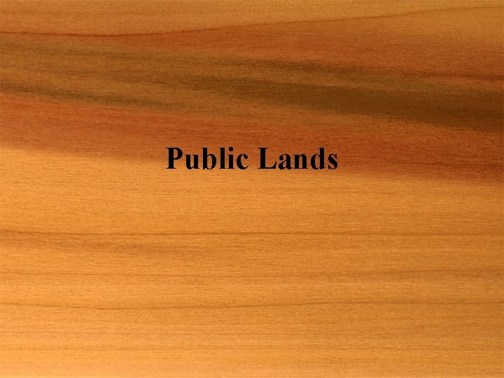 Public Lands 