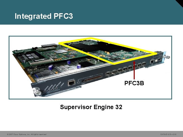 Integrated PFC 3 B Supervisor Engine 32 © 2007 Cisco Systems, Inc. All rights