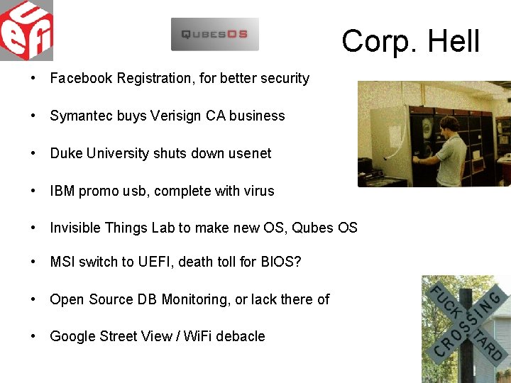 Corp. Hell • Facebook Registration, for better security • Symantec buys Verisign CA business