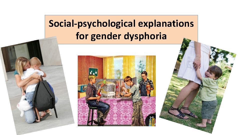 Social-psychological explanations for gender dysphoria 