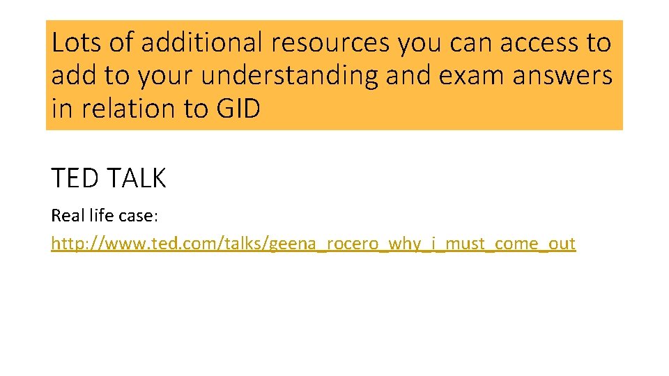 Lots of additional resources you can access to add to your understanding and exam