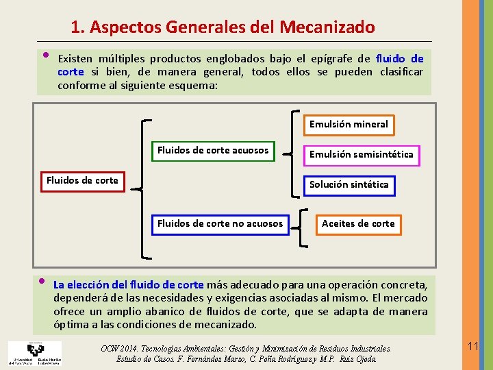 1. Aspectos Generales del Mecanizado • Existen múltiples productos englobados bajo el epígrafe de 1. Aspectos Generales del Mecanizado • Existen múltiples productos englobados bajo el epígrafe de