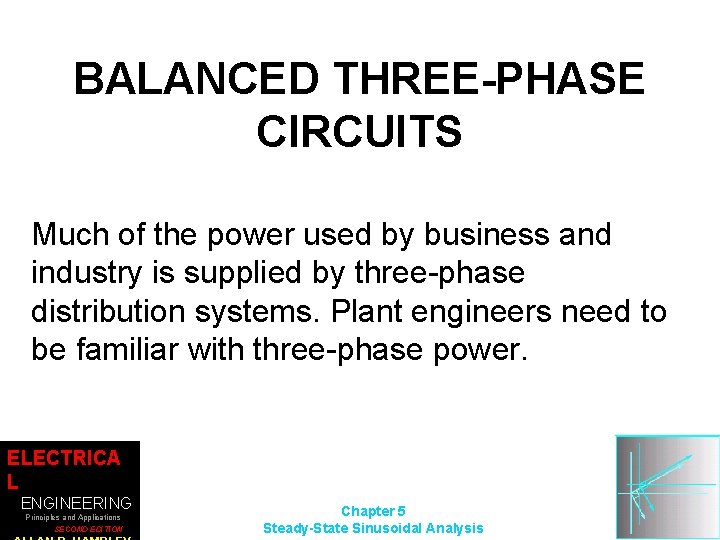 BALANCED THREE-PHASE CIRCUITS Much of the power used by business and industry is supplied