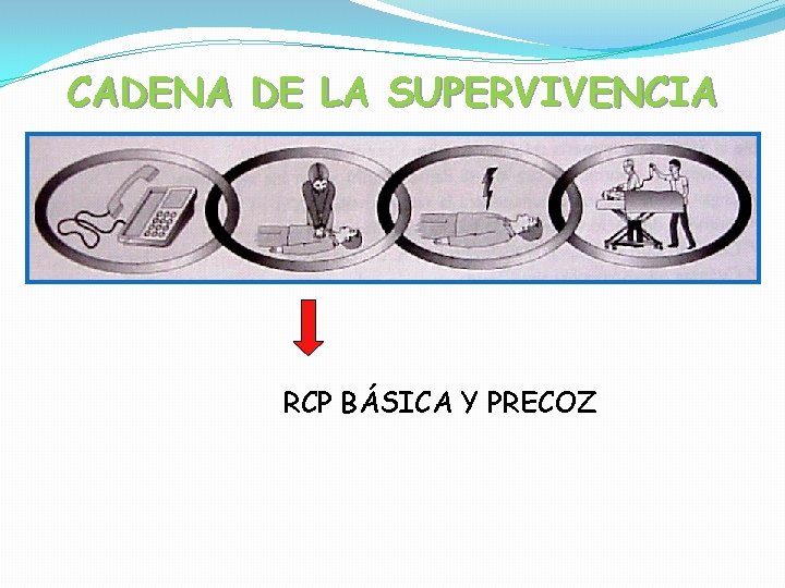 CADENA DE LA SUPERVIVENCIA RCP BÁSICA Y PRECOZ 