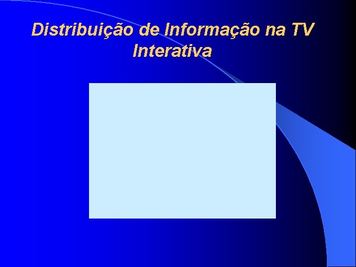 Distribuição de Informação na TV Interativa 