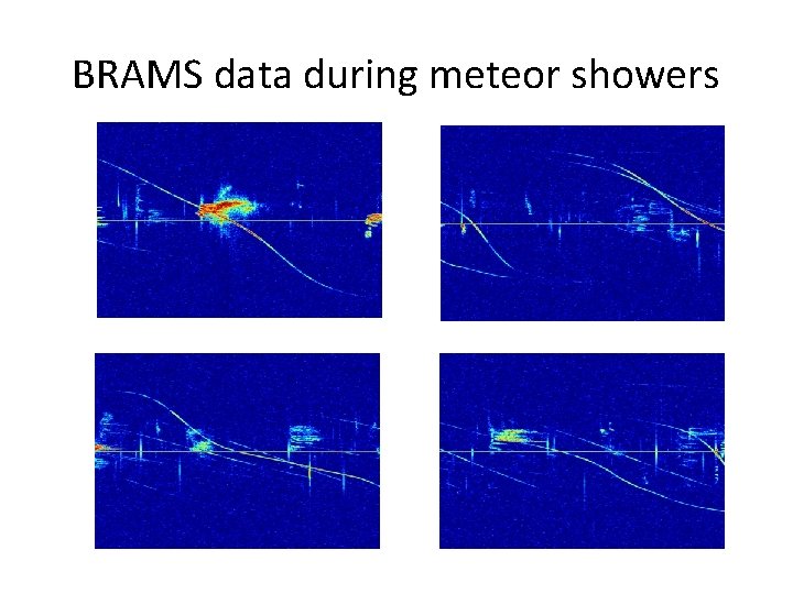 BRAMS data during meteor showers 