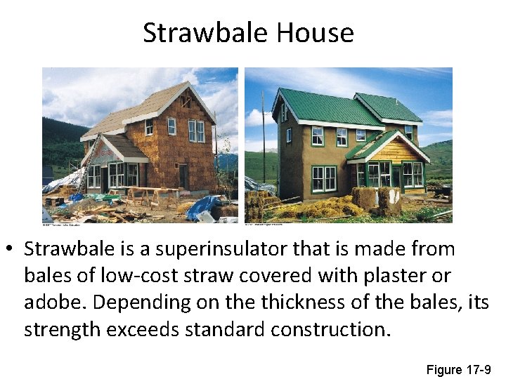 Strawbale House • Strawbale is a superinsulator that is made from bales of low-cost