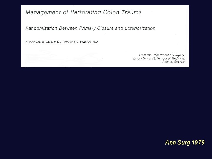 Ann Surg 1979 