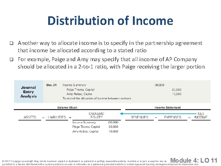 Distribution of Income q q Another way to allocate income is to specify in