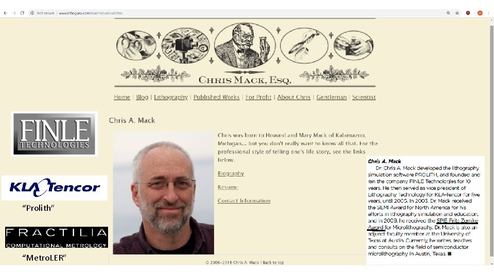 “Prolith” “Metro. LER” 