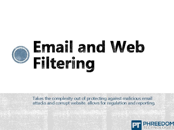 Takes the complexity out of protecting against malicious email attacks and corrupt website, allows
