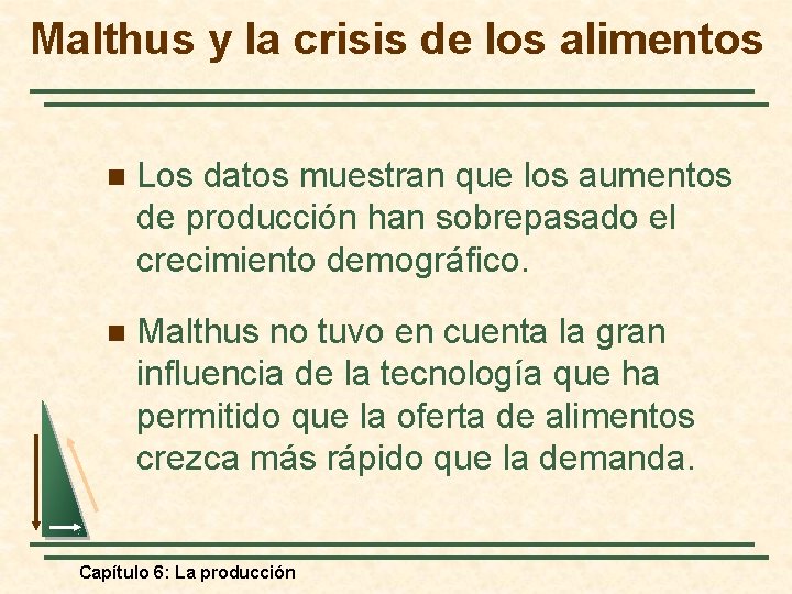 Malthus y la crisis de los alimentos n Los datos muestran que los aumentos