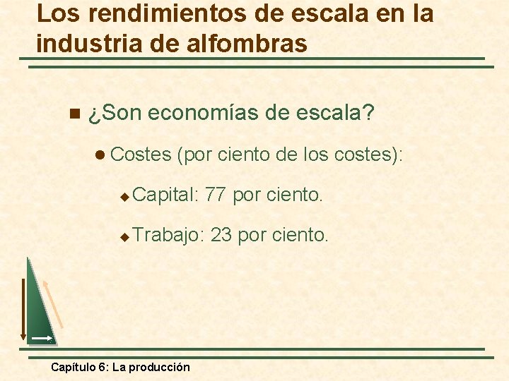 Los rendimientos de escala en la industria de alfombras n ¿Son economías de escala?