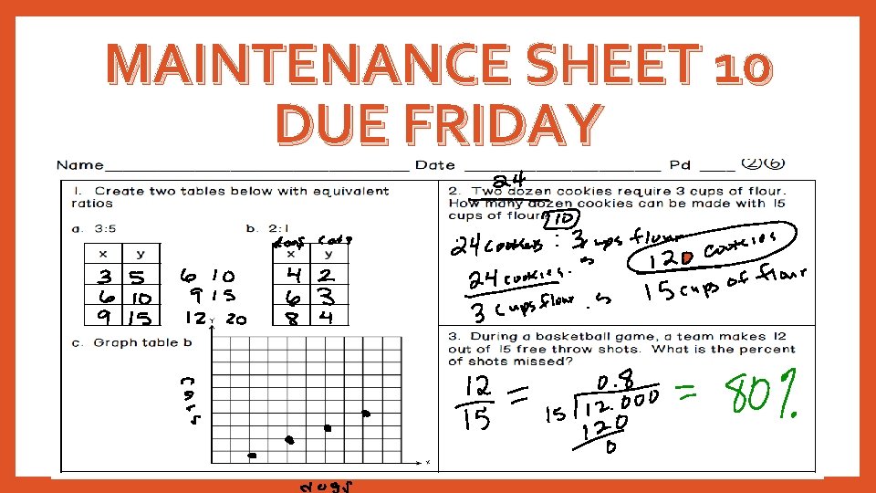 MAINTENANCE SHEET 10 DUE FRIDAY 