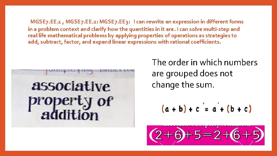 MGSE 7. EE. 1 , MGSE 7. EE. 2: MGSE 7. EE 3: I