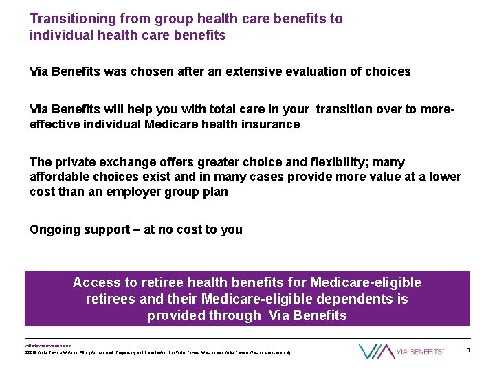 Transitioning from group health care benefits to individual health care benefits Via Benefits was