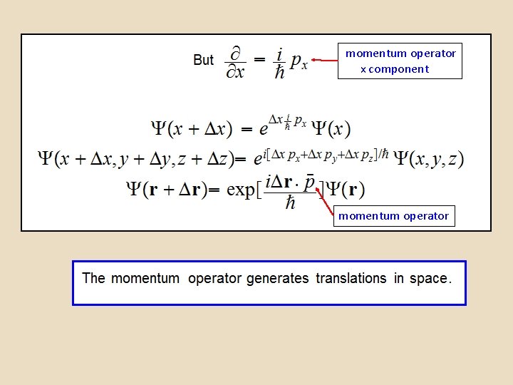 momentum operator x component momentum operator 