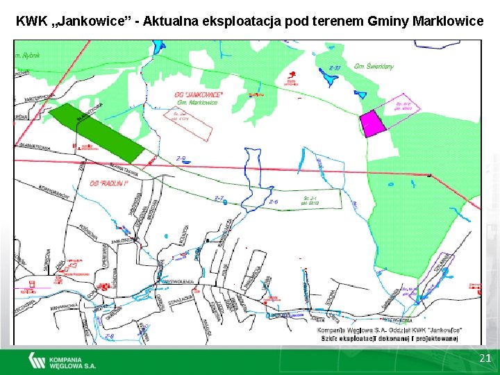 KWK „Jankowice” - Aktualna eksploatacja pod terenem Gminy Marklowice 21 