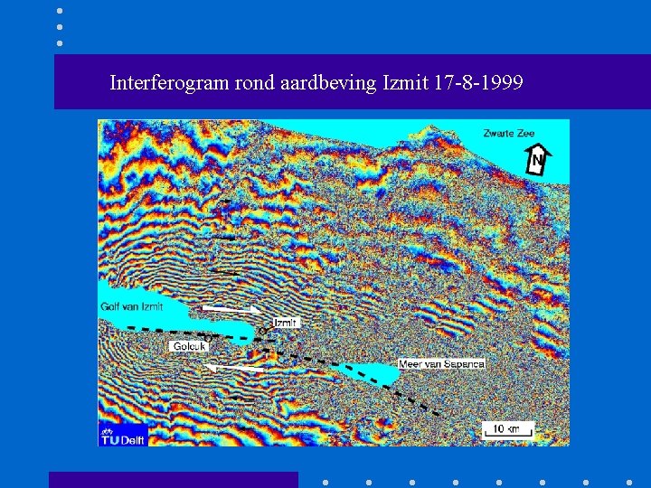 Interferogram rond aardbeving Izmit 17 -8 -1999 