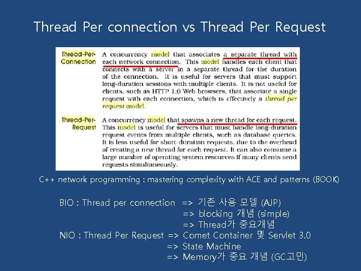 Thread Per connection vs Thread Per Request C++ network programming : mastering complexity with