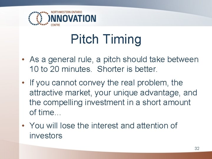 Pitch Timing • As a general rule, a pitch should take between 10 to