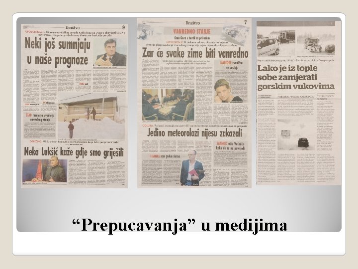 “Prepucavanja” u medijima 