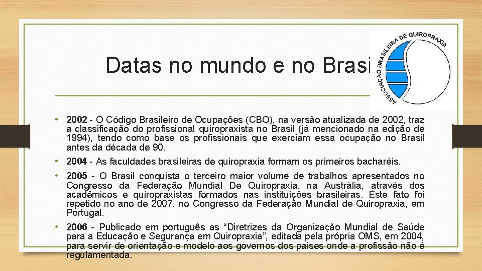 Datas no mundo e no Brasil • 2002 - O Código Brasileiro de Ocupações