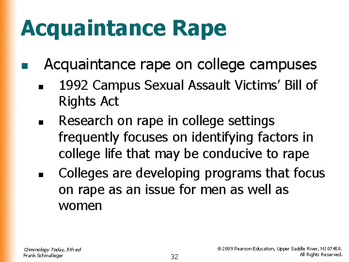 Acquaintance Rape Acquaintance rape on college campuses n n 1992 Campus Sexual Assault Victims’