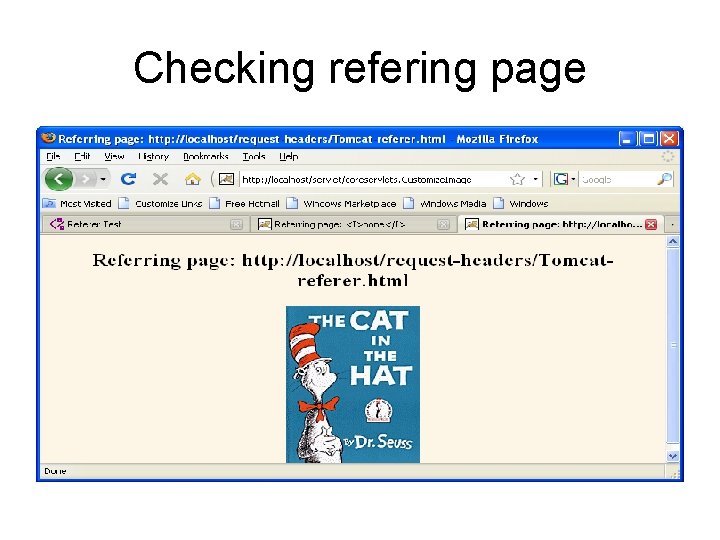 Checking refering page 