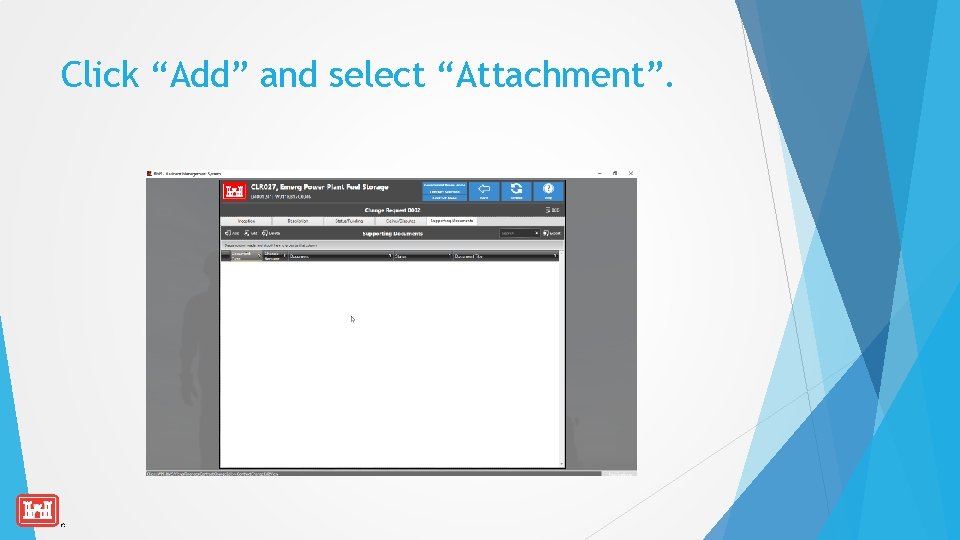 Click “Add” and select “Attachment”. 