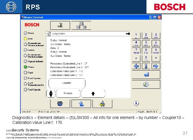 RPS Diagnostics – Element details – (5)LSN 300 – All info for one element