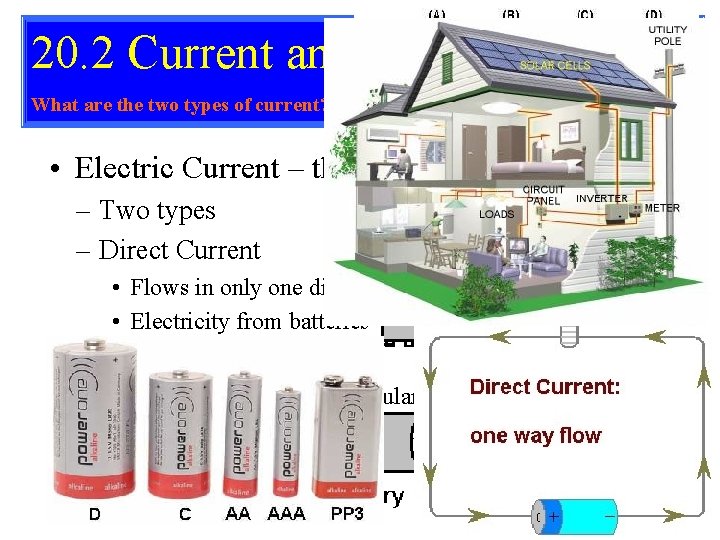 20. 2 Current and Ohm’s Law What are the two types of current? •