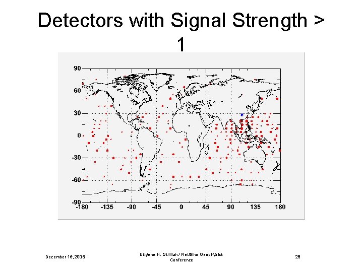 Detectors with Signal Strength > 1 December 16, 2005 Eugene H. Guillian / Neutrino