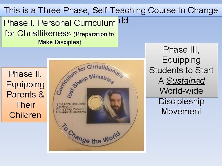 This is a Three Phase, Self-Teaching Course to Change the World: Phase I, Personal