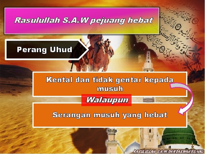 Rasulullah S. A. W pejuang hebat Perang Uhud Kental dan tidak gentar kepada musuh