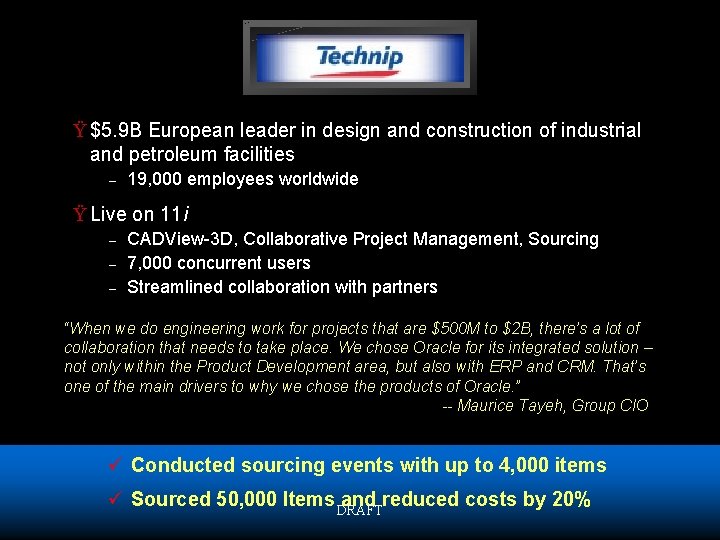 Ÿ $5. 9 B European leader in design and construction of industrial and petroleum